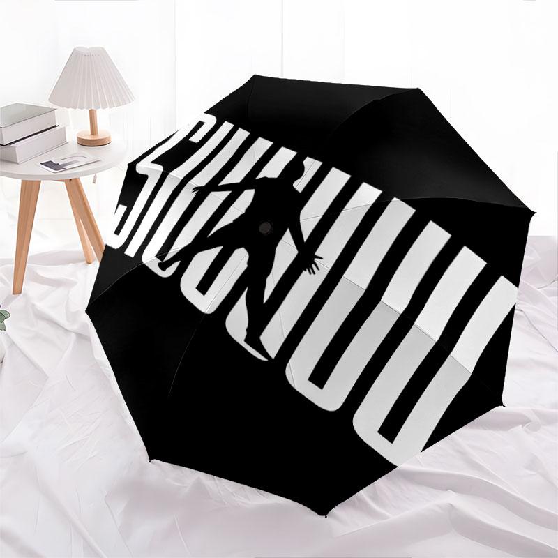 Cristiano Ronaldo pattern, automatic folding umbrella, portable and foldable design, 8 ribs, a Christmas or birthday gift.