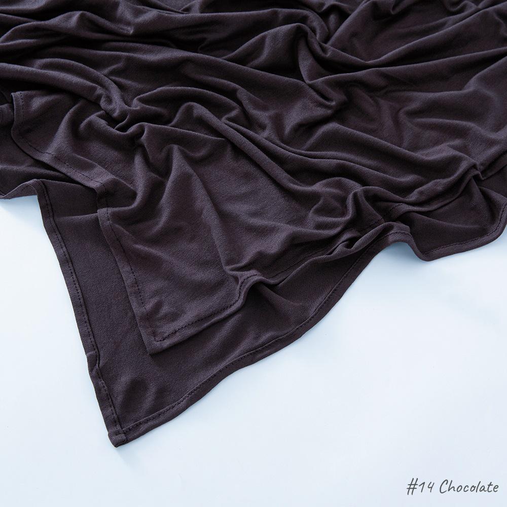 High-Quality Malaysian Modal Cotton Jersey Scarf with Rolled Edge