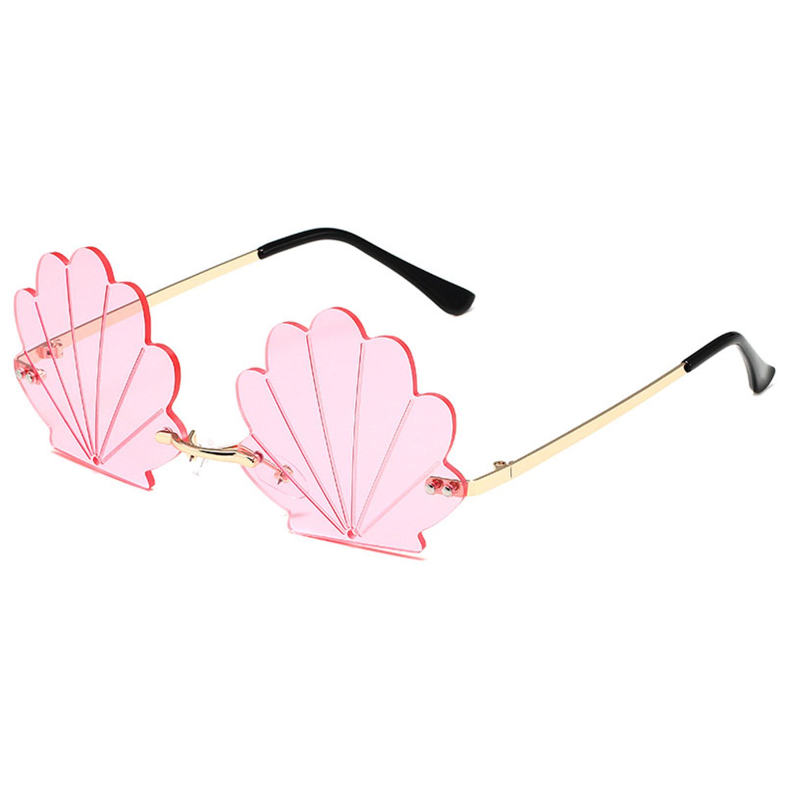 

Popular Rimless Shell Sunglasses for Parties and Music Festivals with Bright Color Great for Fashionable Women Wear 7