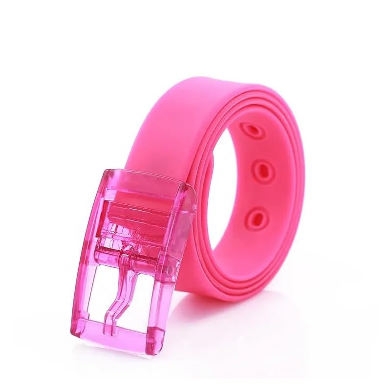 

[Seven Fox] silicon rubber belt men s golf big plastic buckle waterproof work clothes For work Survival game Compatible with metal allergies (Rose