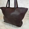 Used Paul Smith Inlaid Stripe Genuine Leather Tote Bag Men's Large Capacity