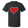 Funny Graphic T Shirts Curly Dash Bold Hear Red Valentines Day Cotton Patterned