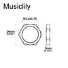 Musiclily Pro M12x0.75 Jack Nuts for Metric Guitar/Bass Cylinder Jacks, Nickel (Pack of 10)