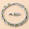 Accessori da Matrimonio a 13 Colori   Bracciale Bangle da Donna Zirconia Cubica Blu Gioielli da Sposa Per Donne Spedizione Gratuita