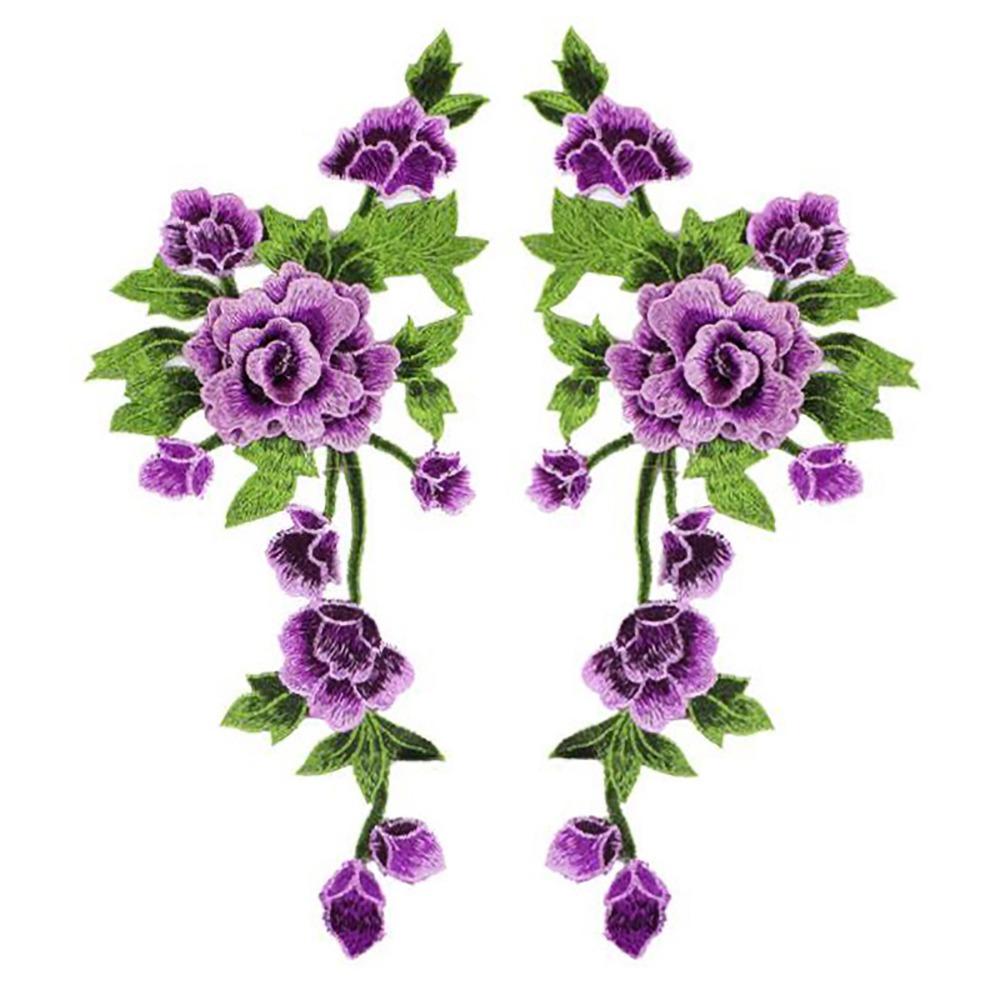 3D Flower Embroidery Flower Applique Multi-Color Handmade Sew On Patch Embroidery DIY Embroidery Repair Patch Wedding Decoration