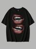 Tshirt Womens Black Round Neck Short Sleeve Casual Loose Comfort TShirt