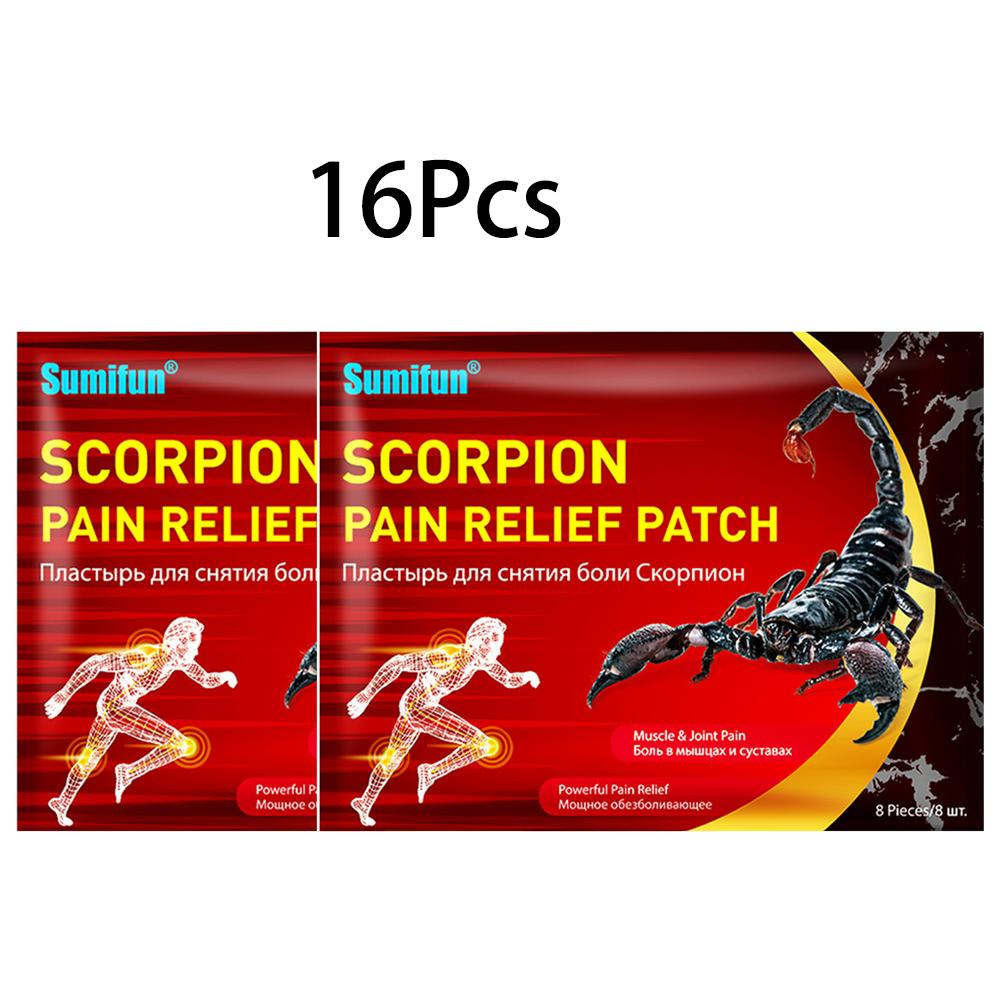 8/16/32Pcs Sumifun Scorpion Pain Relief Patch External Body Care Plaster Relieve Muscle & Joint Discomfort for Neck Shoulder Back Body Care