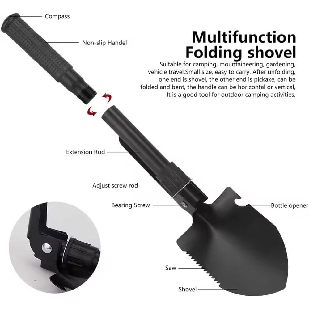 Folding Shovel Mini Military Shovel Outdoor Survival Metal Portable Tools For Children Digging Garden Planting Sand Dredging