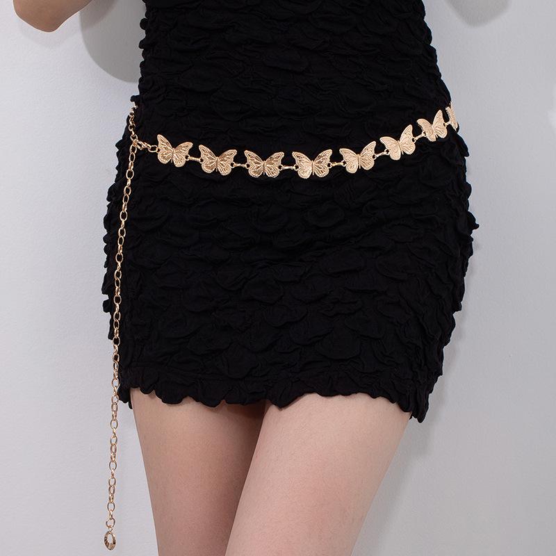 Adjustable Multi-Layer Sunflower Metal Waist Chain Ornament for Women