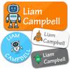 Trees 140Pcs Custom Waterproof Name Tags Stickers Cartoon Style Nakrjki Na Ubrania Imieautocollants Personnalisés Prenom