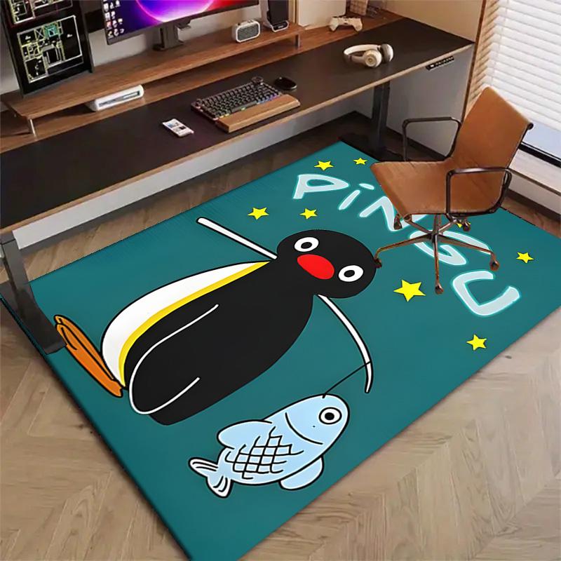 1pc Pingu (3) Design Printed Area Rug Carpet for Bedroom Living Room Home Decor Rugs Mat Non Slip Mat Rug for Bedside