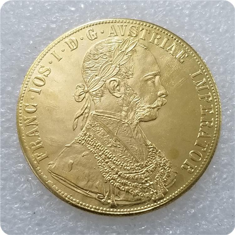 1 шт австрийская золотая монета 1877 года иностранная копия позолоченная памятная монета антикварные ремесла