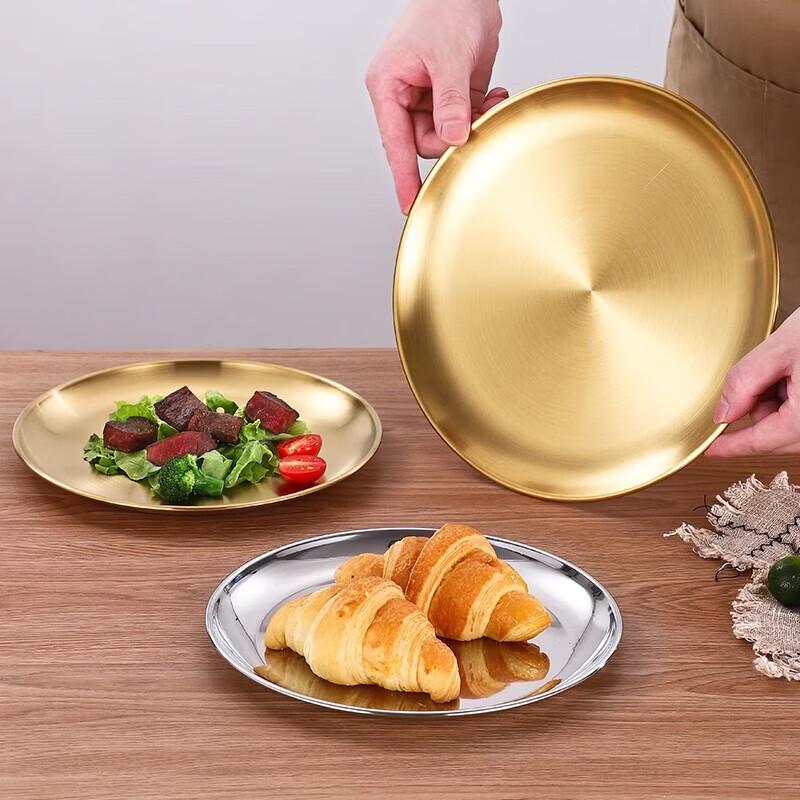 Runde Platte aus Edelstahl 304 im koreanischen Stil