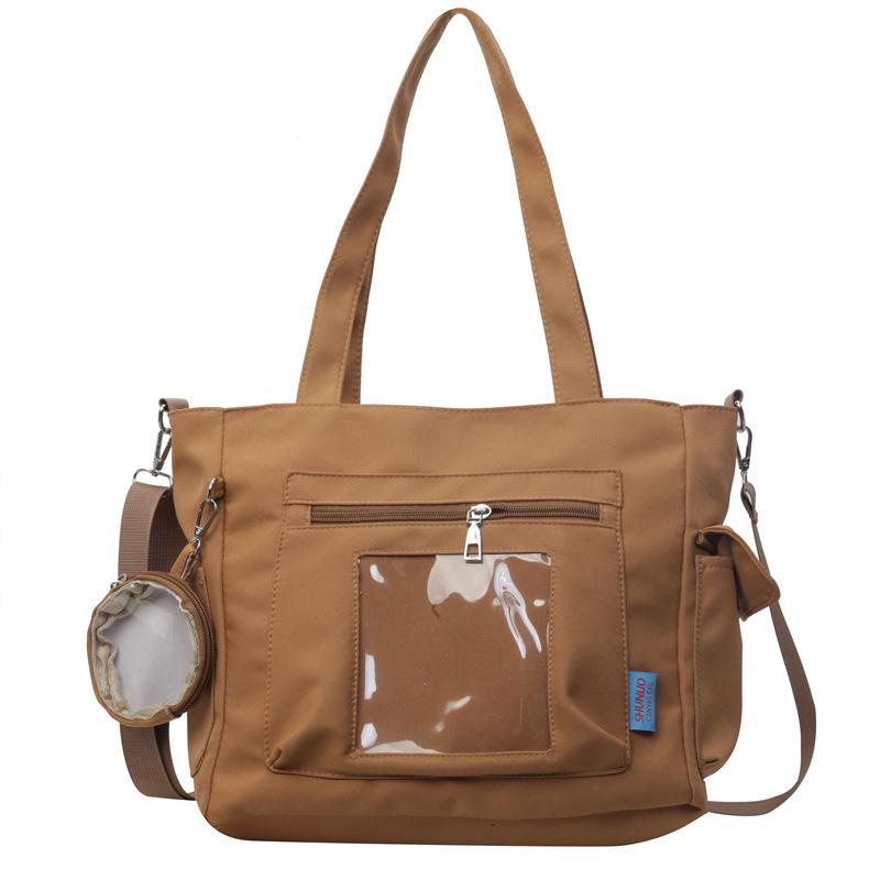 

Ita Bag 2025: Women s Large Capacity Transparent Canvas Crossbody & Tote Handbag One Size коричневый
