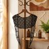 Solid Color Hollow-out Shawl Elegant Small Shawl Artistic Design Lace Shawl  Female Fashion