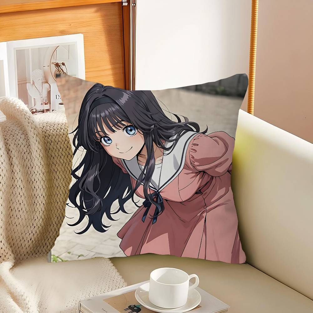 New K-Kaoruko Waguri Pillowcase Toon Gift Cushion Cover Bedroom Home Sofa Chair Seat Decor Pillow Case