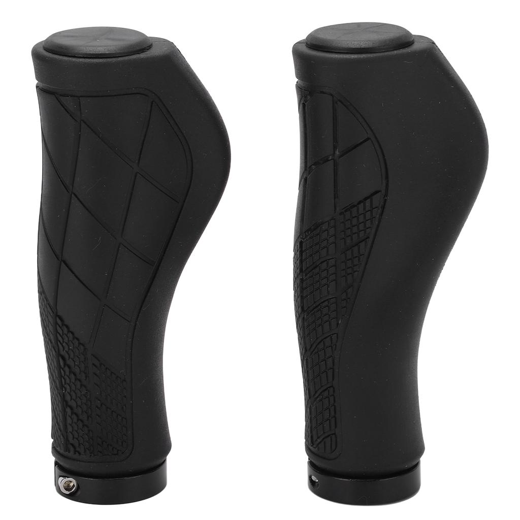 Bike Handle Handlebar Grips Mountain Bike Replacement Handlebar Grip with End Caps for Replacement RepairBlack