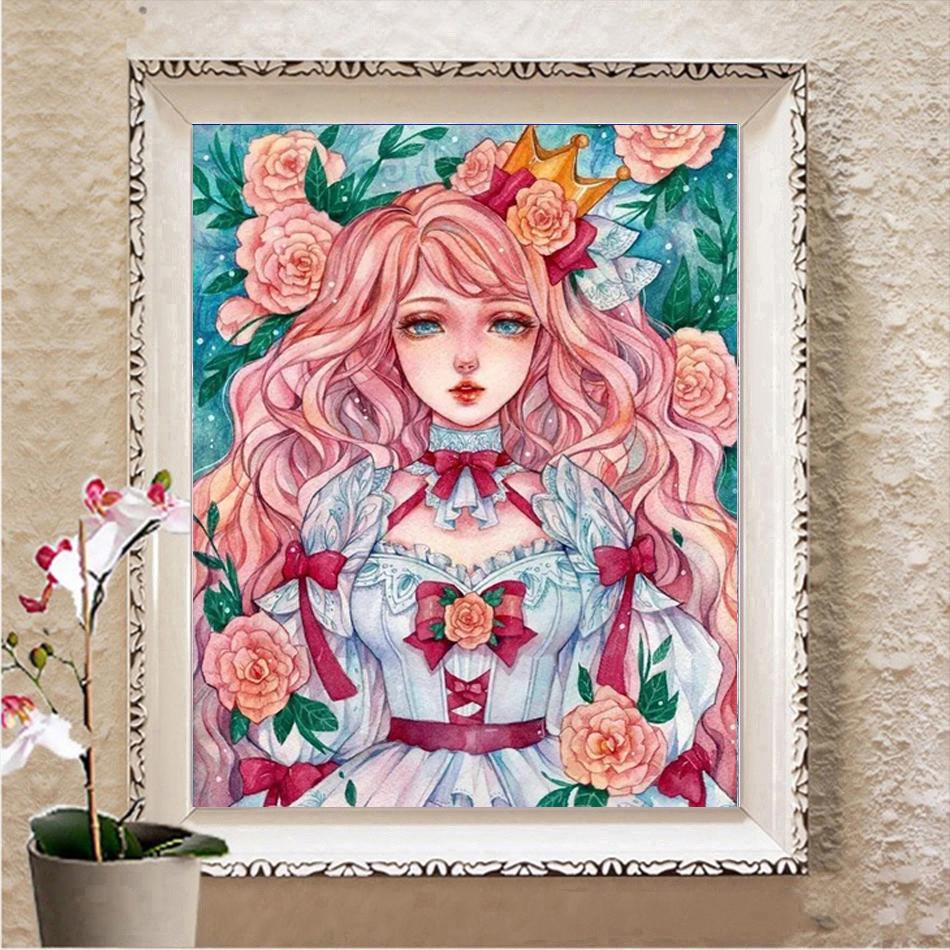 Diamond Embroidery Gothic Girl Full Square New Arrival 3D DIY Diamond Painting Landscape Beautiful Picture of Rhinestone Wall Art