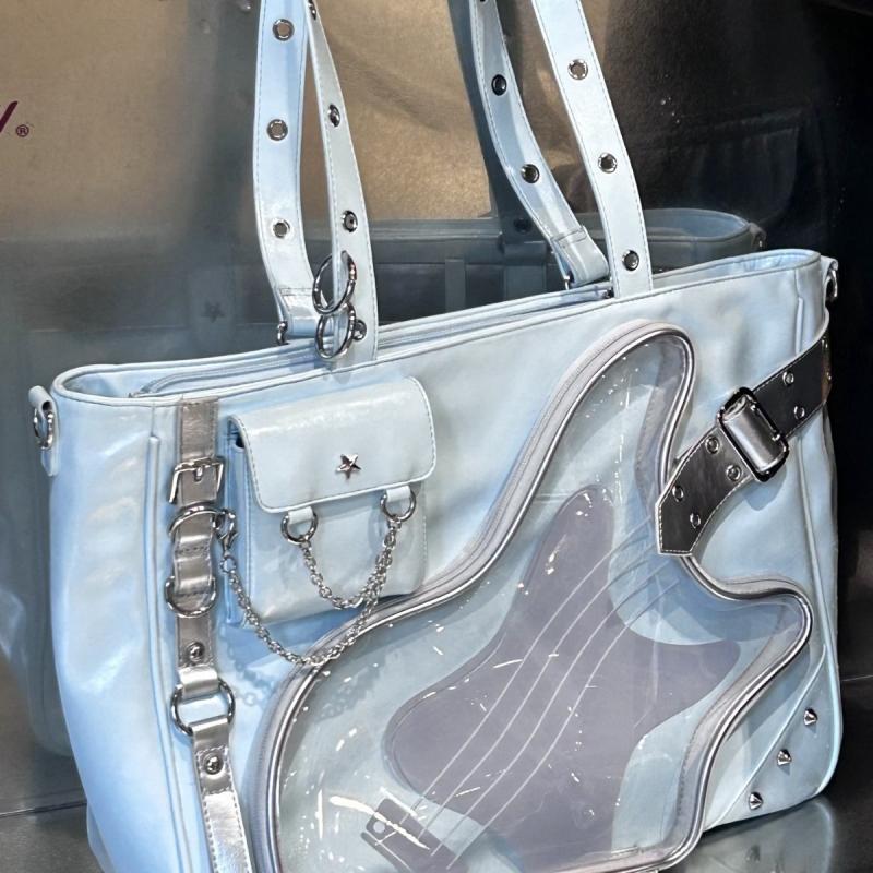 Y2K Aesthetic Clear Harajuku Backpack, Cute Small Capacity Shoulder Bag for Daily Use, School, Work, Transparent Pain Bag