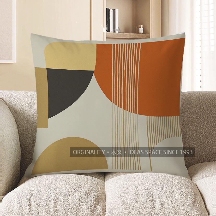 Декор для дома Олень с золотыми рогами и красными шарами Рисунок для подушки Наволочка Подходит для дивана Спальни Автомобиля Наволочка 40x40cm 595₽