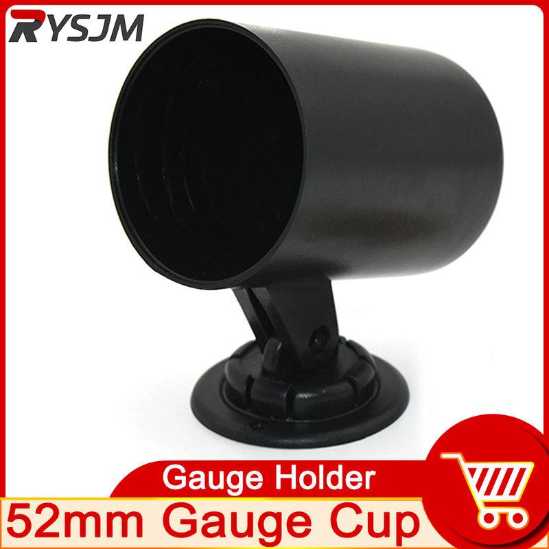 52mm Gauge Holder Car Single Gauge Meter Cup Pod Dash Mount Bracket Boost Plastic Durable For Universal Auto Gauges Trim Parts