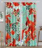 New Cheap Pink Flower Fish Green Peacock Curtain Bedroom Hotel Window High Shading  New Fashion Beautiful Color Pattern 2 Panel