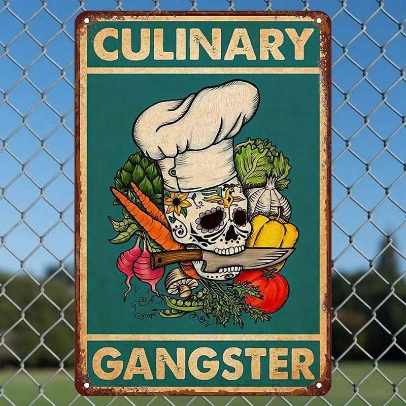Retro Metal Tin Sign Colorful Vintage Wall Art Decor for Garage Living Room Bedroom 20x30 cm