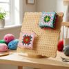 Gift DIY Crochet Blocking Boards Square Wooden Knitting Board Reusable Handcrafted Pottery Clay Base Plug Board Purse Bags