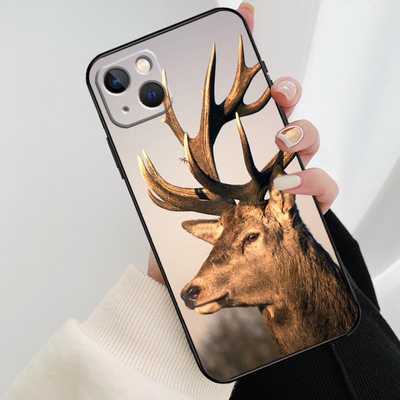 Deer Reindeer Animal Phone Case For iPhone 17 Pro Max 15 14 13 11 12 16 Pro Max mini 15 16 Plus 16e 17 Air Cover