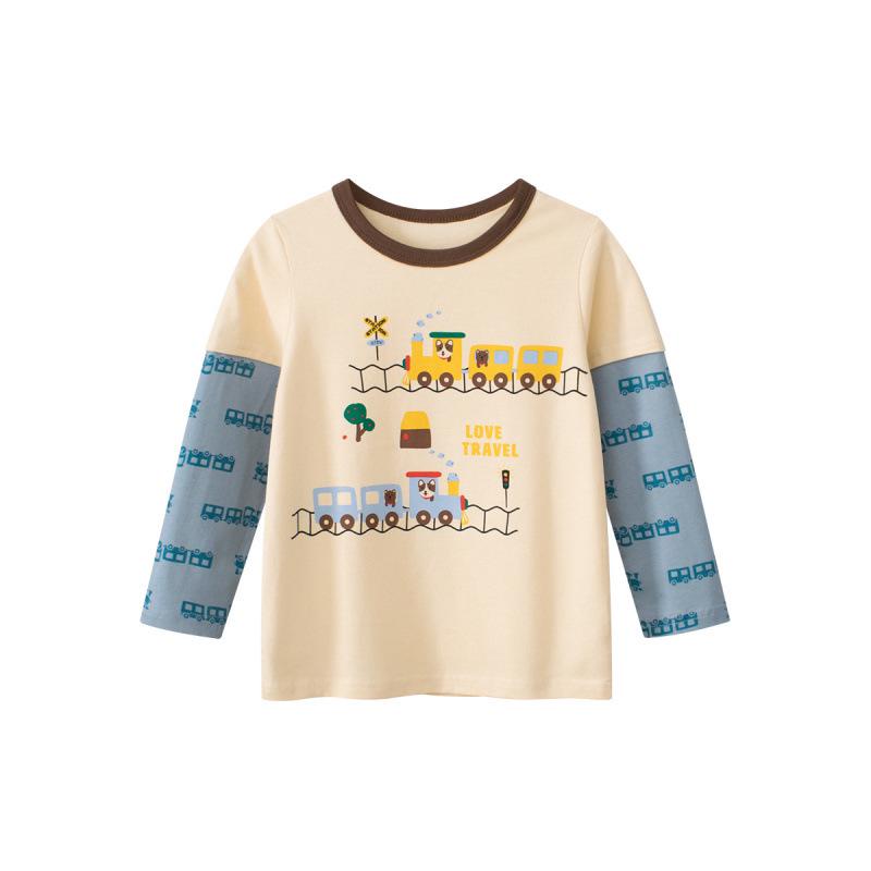 2026 Spring Korean Style Boys' Long Sleeve T-Shirt - 27Kids