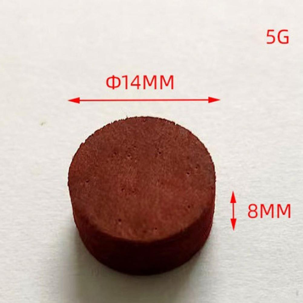 2Pcs Pool Cue Tips with Cattlehide Leather Diameter 14mm Height 8mm