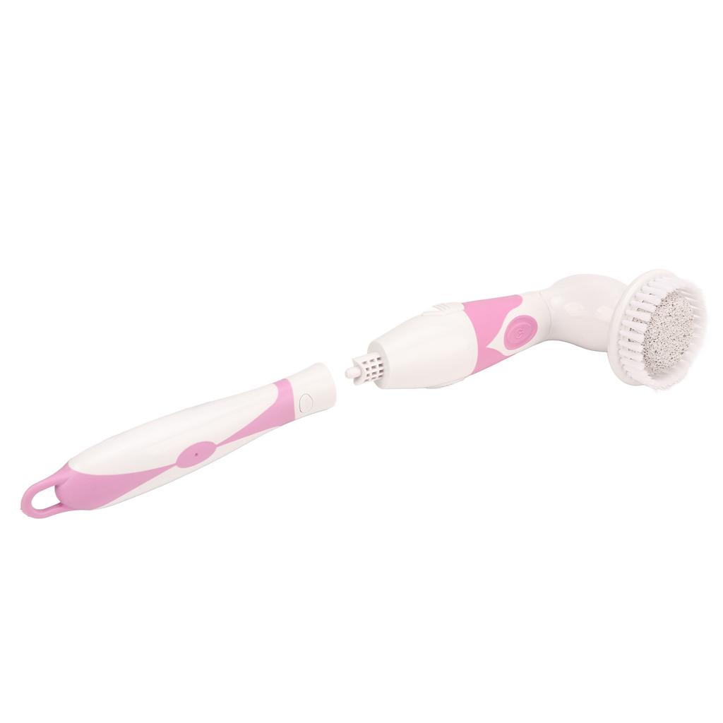 Electric Bath Massage Brush Rotatable Soft Electric Body Scrubber Shower Brush with Long Handle for Shower Exfoliating