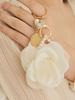 Of Lavishe Coin Pearl Rose Key Ring Holder
