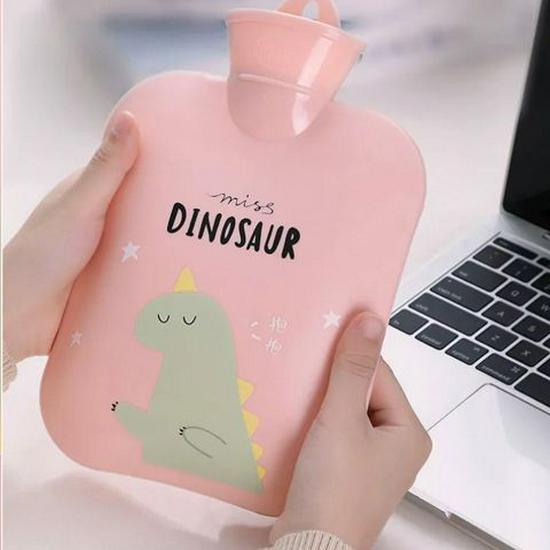 PVC Cartoon Plush Hot Water Bottle - Removable, Washable, Explosion-Proof Hand and Foot Warmer