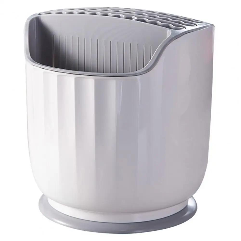 

Вращающийся на 360 градусов держатель для ножей, многофункциональный держатель для кухонных принадлежностей, подставка для ножей, сушилка для столовых приборов, ящик для хранения, ложка, вилка для кухни белый