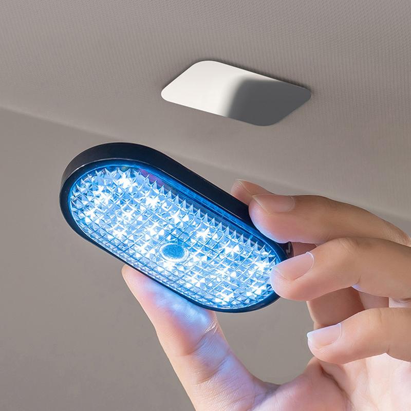 Luz de leitura de toque colorido automóvel iluminação led interior de automóvel iluminação atmosférica decoração sem fio sem fio 1PCS Colored ellipse