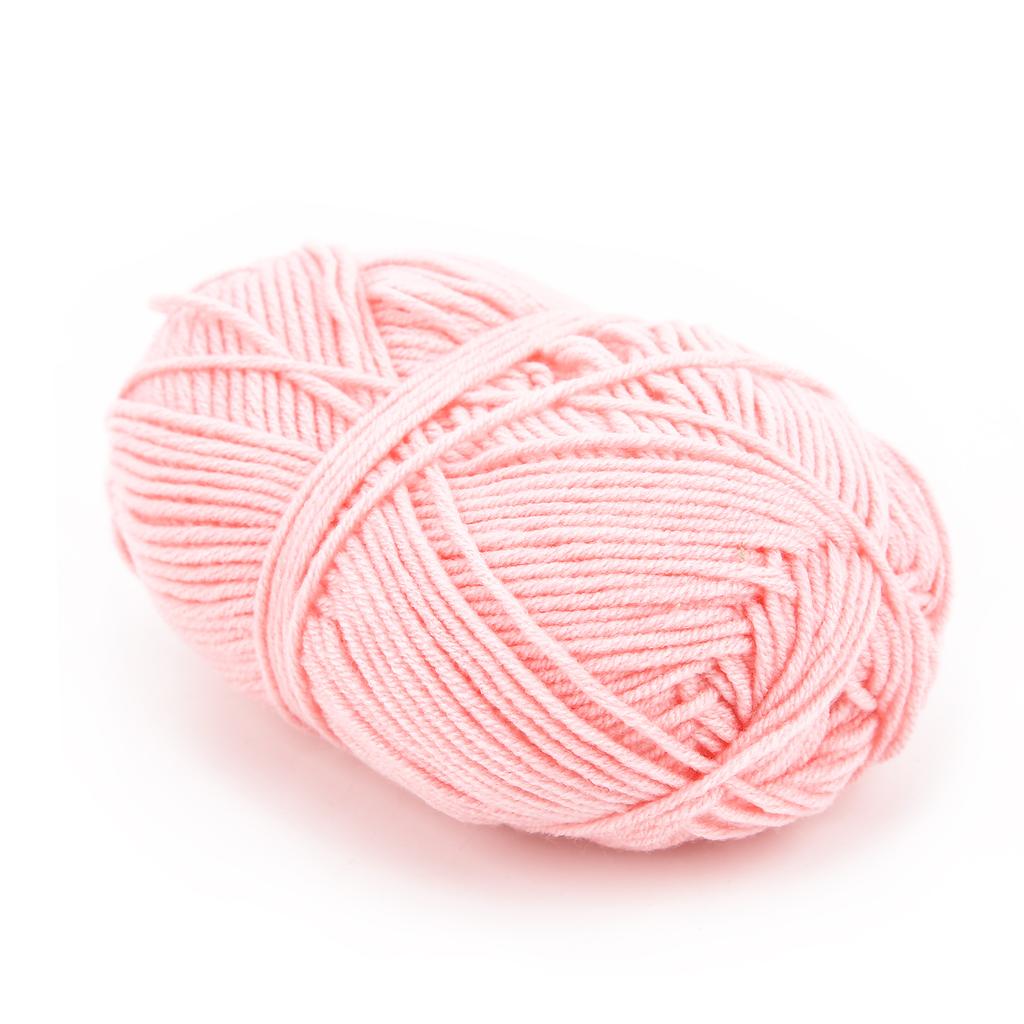 Crochet Yarn Soft SkinFriendly   Cotton Wool for Knitting   Children Clothes(Pink )
