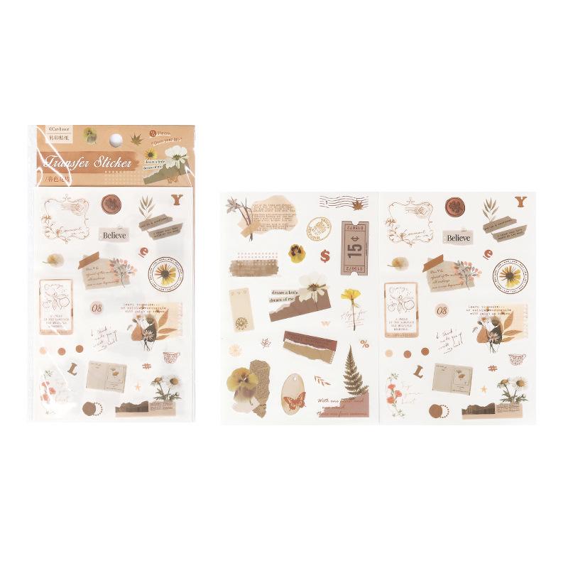 Letter Lover Heat Transfer Stickers: Gentle Time Series Planner DIY Gifts & Decorative Art