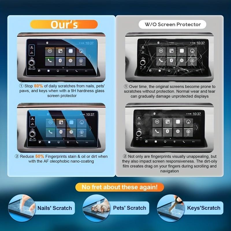 Tempered Glass Screen Protector Film For Honda Civic HRV Integra CRV EX-L Sport Touring Hybrid -2025 Car Navigation Film