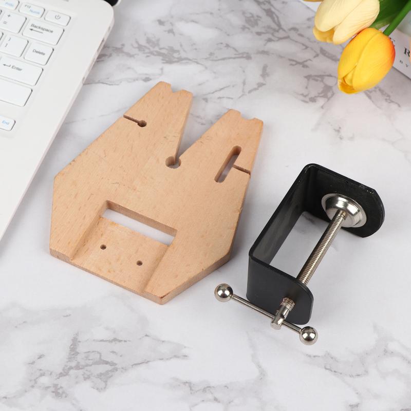 1Set Bench Pin Clamp V-Slot Bench Vise Fixing Clip For Workbench Wooden Workholding Devices Adjustable Jewelry Clamp Tool