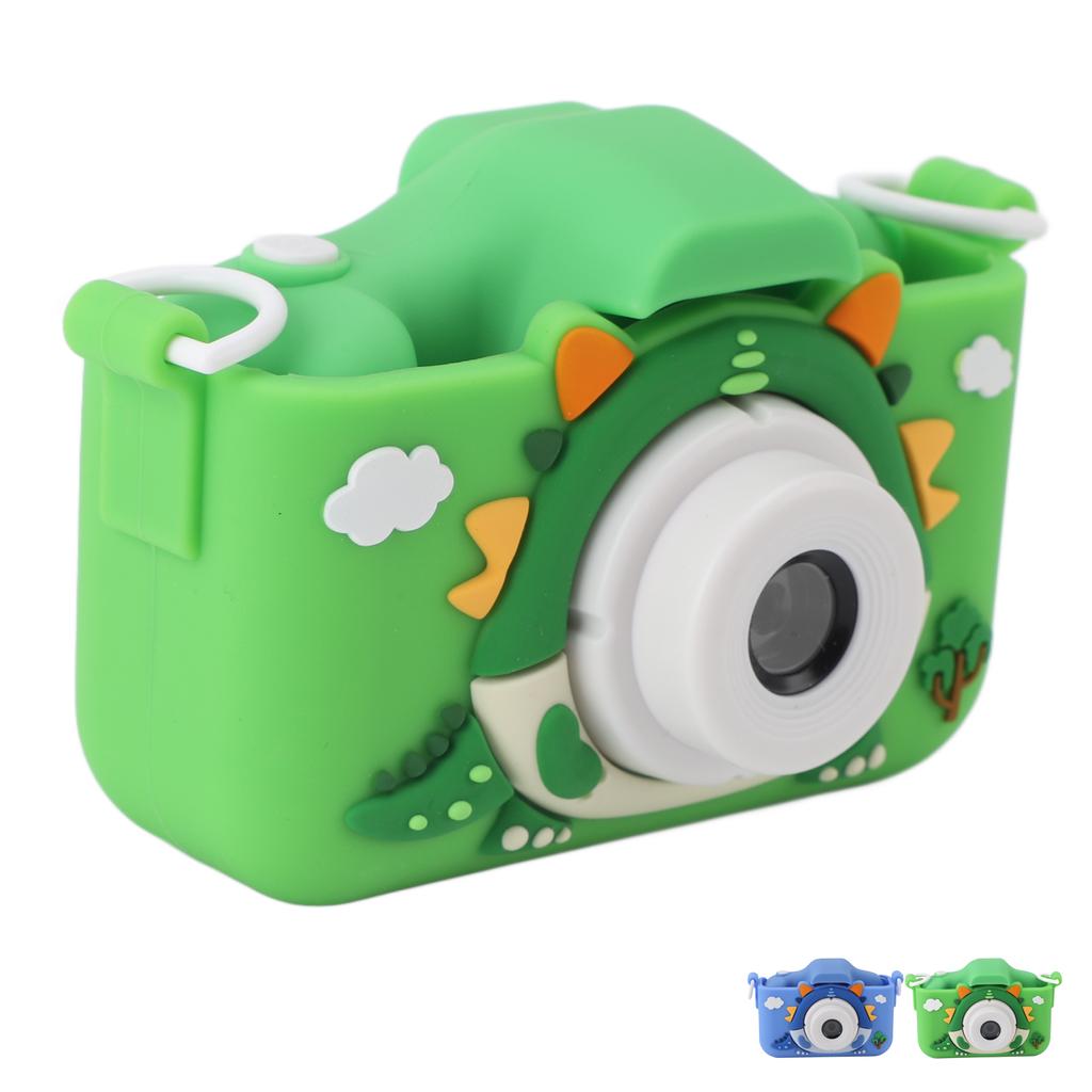 Dětský fotoaparát Roztomilý kreslený design dinosaura Multifunkční 2,0palcový displej 400mAh Selfie digitální fotoaparát