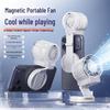 Portable 5-in-1 Handheld & Desktop Fan with Magnetic Mini Phone Holder and Fill Light for Outdoor Use