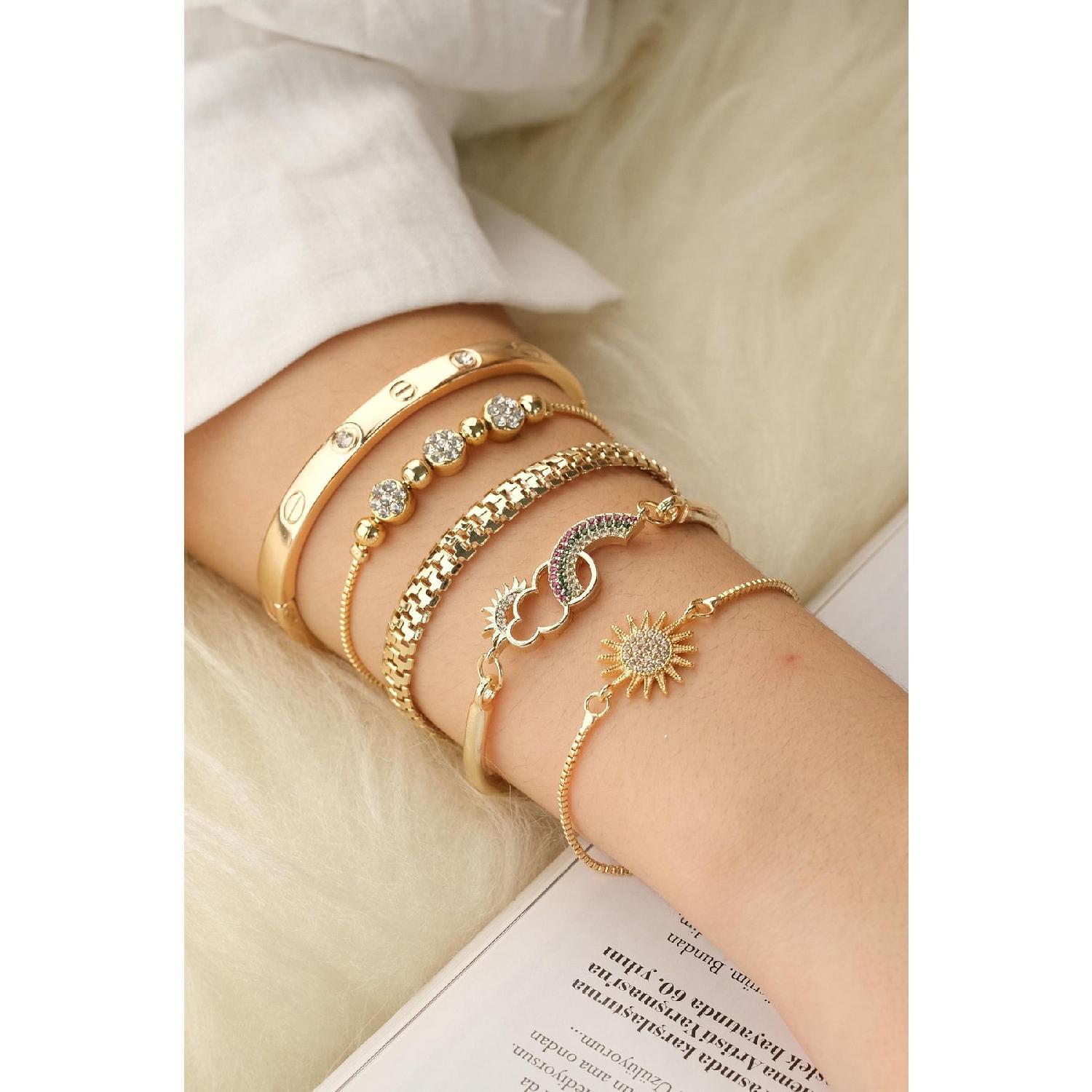 

Женский комбинированный комплект браслетов M чистый