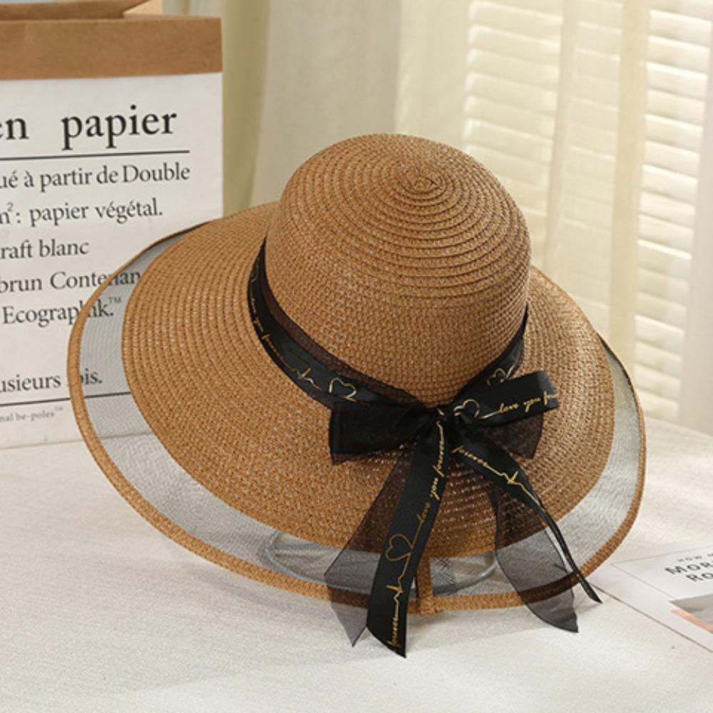 Wide Brim Bucket Hat with Elegant Black Bow - Breathable, Inelastic, and UPF Protective - Perfect for Beach, Travel, and Holiday Outings