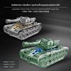 2Piece Transforming armored vehicle Robot Fidget Spinner Toy for children, ABS Silver Green