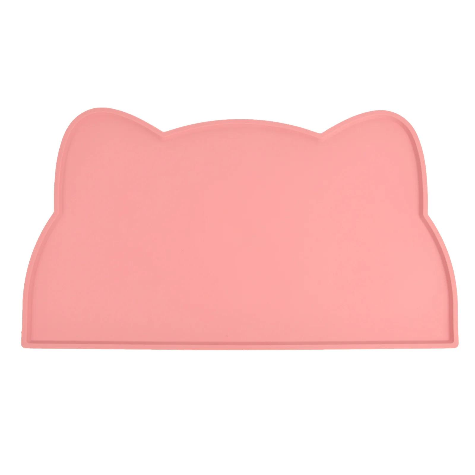 

Коврик для корма из силикона для домашних животных, портативный, водонепроницаемый, нескользящий, коврик для кормления, подушка для миски для кошек и собак, товары для домашних животных 44cmX24cm розовый