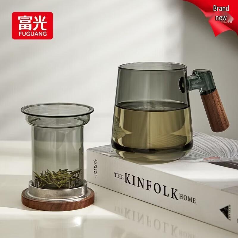 FUGUANG High Borosilicate Glass Tea Infuser Mug