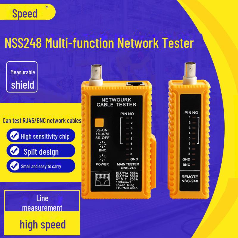 

Многофункциональный сетевой тестер и детектор линии Nengshisu BNC 248 10.5*10.5*2.5mm