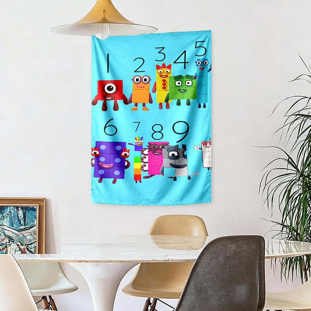 Numberblocks Wall Decor Tapestry Art For Pet Memorial Birthdaywedding Party Backdrop Family Gift