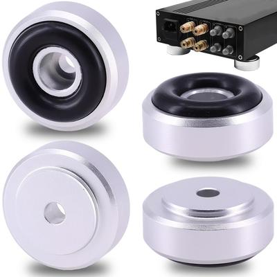 Audio Set of Feet for Rubber Circular Prevents Vibration Resonance for Audio Equipment Insulators, 4, Shock-Absorbing Amplifiers, Mats, Anti-Vibration
